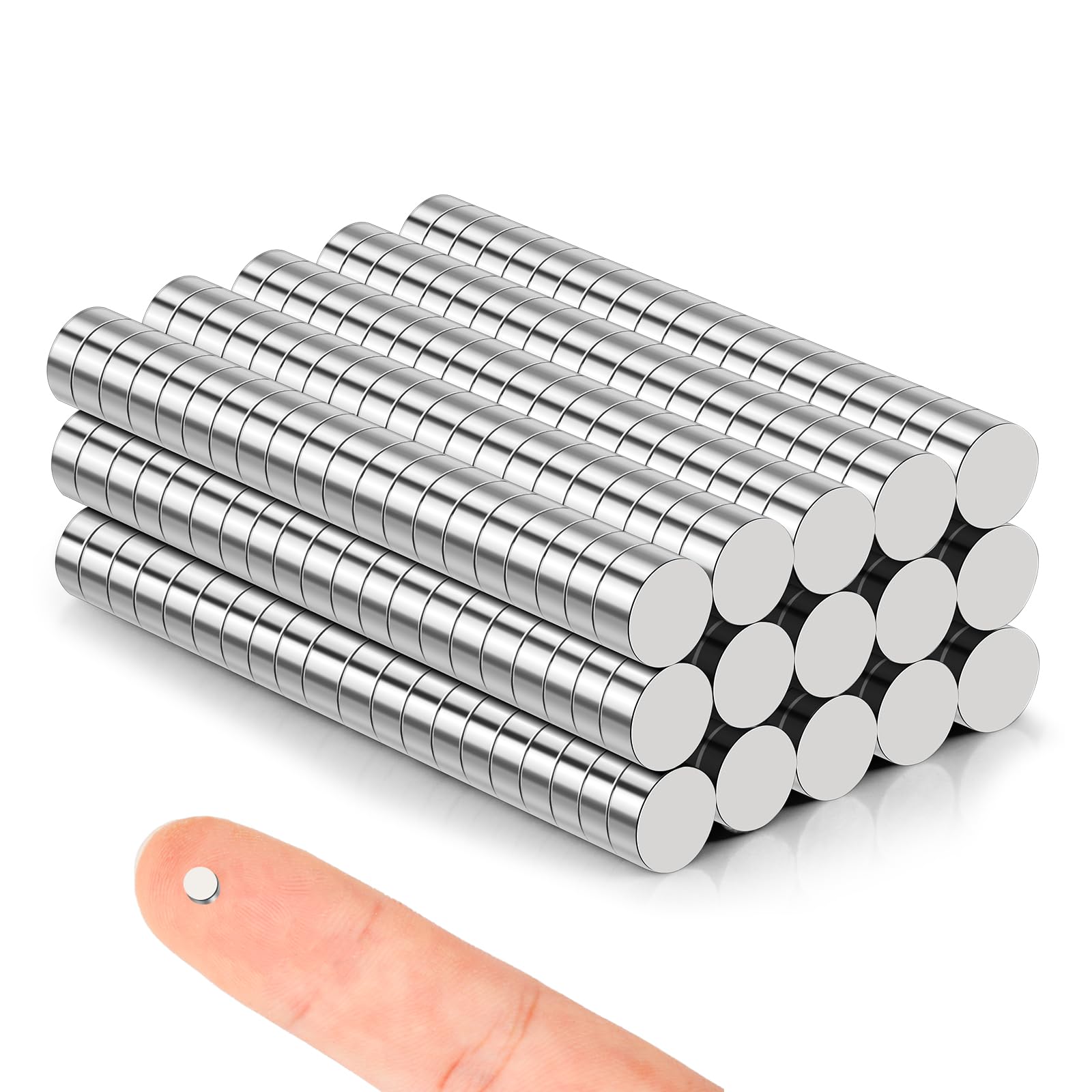 BEST CHOICE MAGNETS 300 Pack Small Magnets, 4x2mm Refrigerator Magnets | Rare Ea