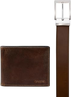 Fossil Men's Derrick RFID-Blocking Leather Bifold Wallet with Flip ID Window, Black