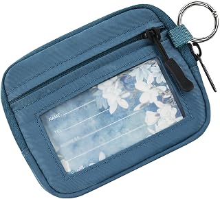 RFID Blocking Small Wallets for Women Men Credit Card Holder Keychain Travel Wallet Money Organizer Mini Coin Purse with ID Window Coin Pocket