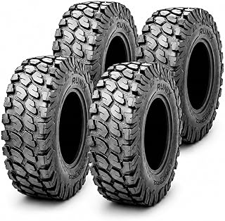RUNIX ATV UTV Radial Tires, RUNIX TerraVance, 27X9R12 Front, 27X11R12 Rear, Set of 4, Radial Tire, All Terrain, 6PR, Tubeless, 27X9-12, 27X11-12