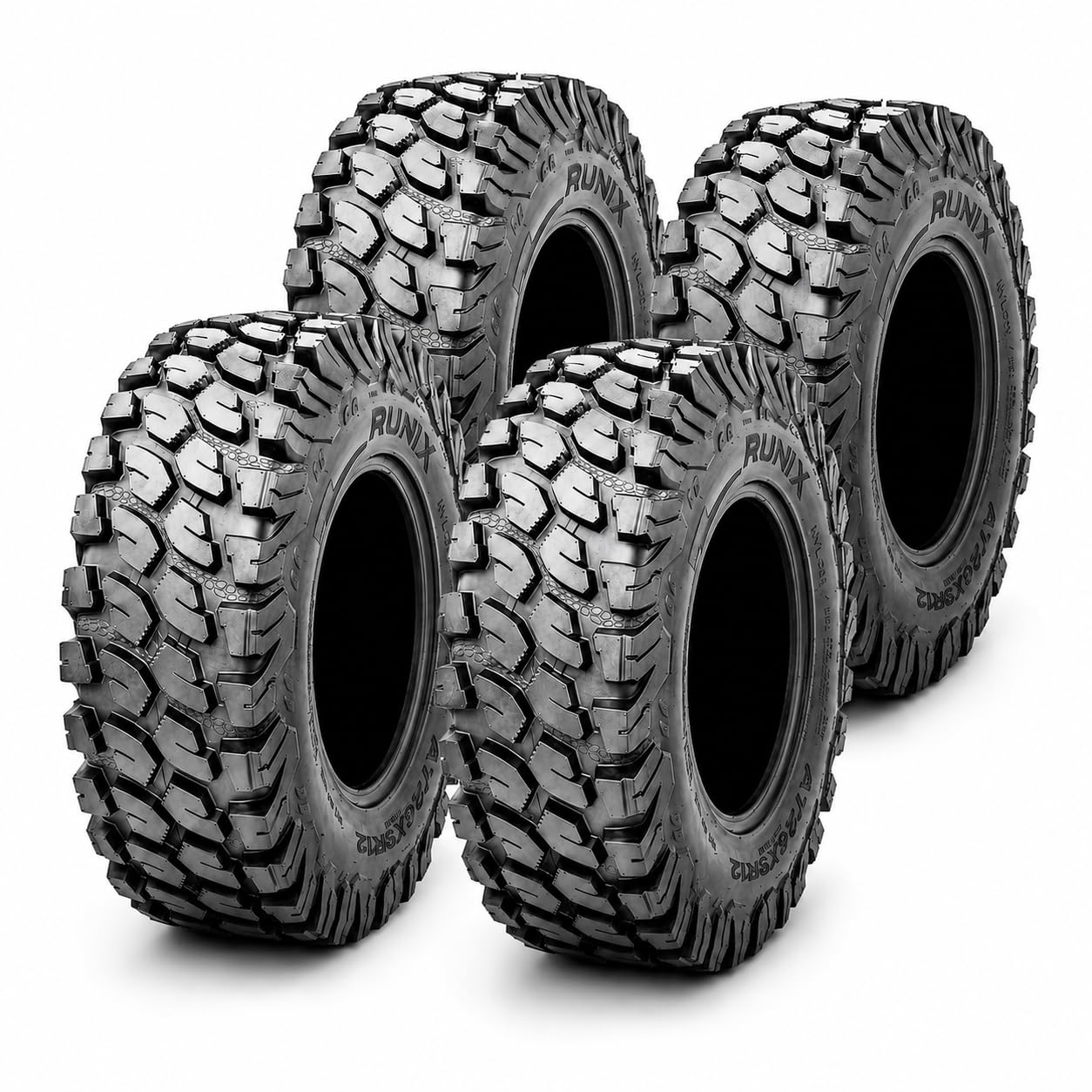 RUNIX ATV UTV Radial Tires, RUNIX TerraVance, 27X9R12 Front, 27X11R12 Rear, Set 