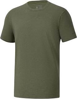 BASSDASH Men’s Ultra Soft Cotton Blend UPF 50+ Sun Protection T-Shirt Short Sleeve Lightweight Cooling Casual Basic Tee