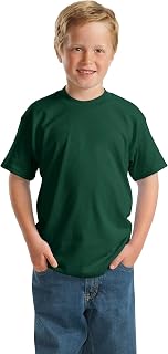 Hanes Heavyweight 50/50-50/50 Cotton Poly 5.5-Ounce T-Shirt. 5370, Forest Green S
