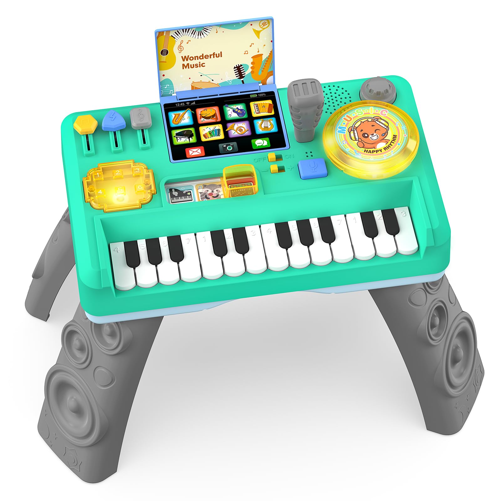 Baby DJ Table for Toddler 1-3, Musical Toys Baby Piano Toy 6 9 12 18 Months with