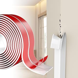Wall Corner Protector Self-Adhesive Flexible – Durable Rubber, Furniture Edge Guard, Easy to Install, White, Prevents Wall Damage, Ideal for Home or Office Use