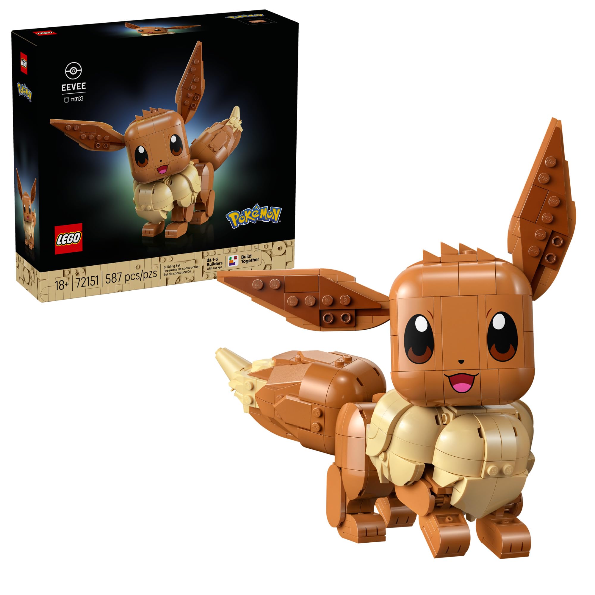 LEGO Pokémon Eevee 72151 | Building Sets for Adults, Ages 18+, Collectible Model