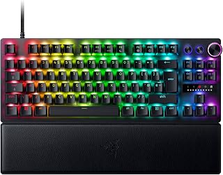 Razer Huntsman V3 Pro Tenkeyless - TKL Analog Optical Esports Gaming-Keyboard - Snap Tap - Rapid Trigger - Onboard Adjustments - Multi-Dial & Dedicated Control Buttons - QWERTY UK Layout | Black