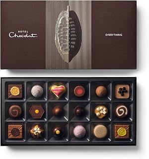 Hotel Chocolat Everything Chocolate Gift Box Selection 18 Piece Assortment | A Curated Collection Of Our Bestselling Chocolates, Perfect For Sharing, Introduction To Milk, White & Dark Chocolate