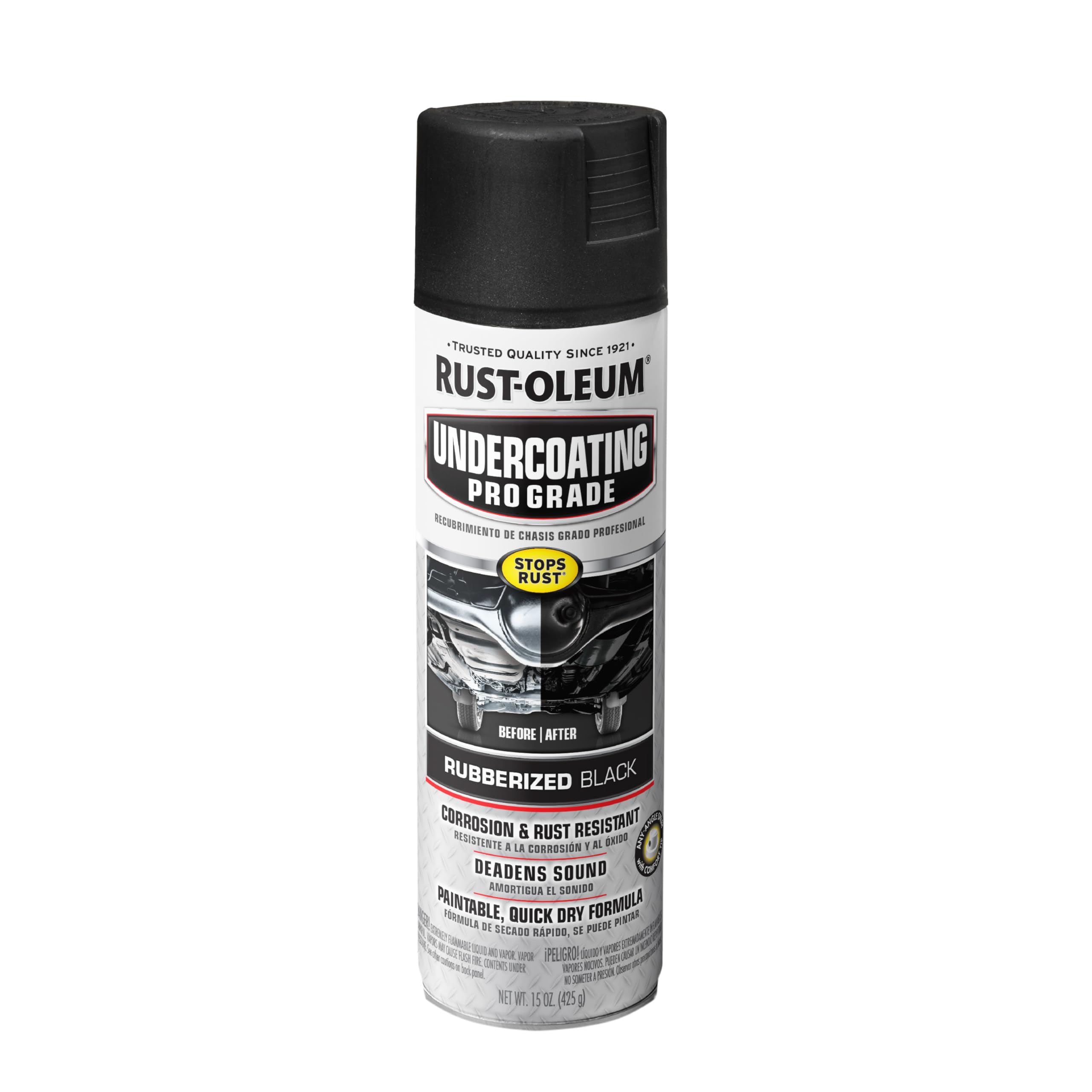 Rust-Oleum Stops Rust Pro Grade Rubberized Black Undercoating Spray | Rust and C