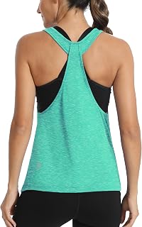 ICTIVE Women's Sleeveless Sports Tank Top, Crossback Open Back Fitness Top, Breathable and Light Weight Training T-Shirt for Intensive Training