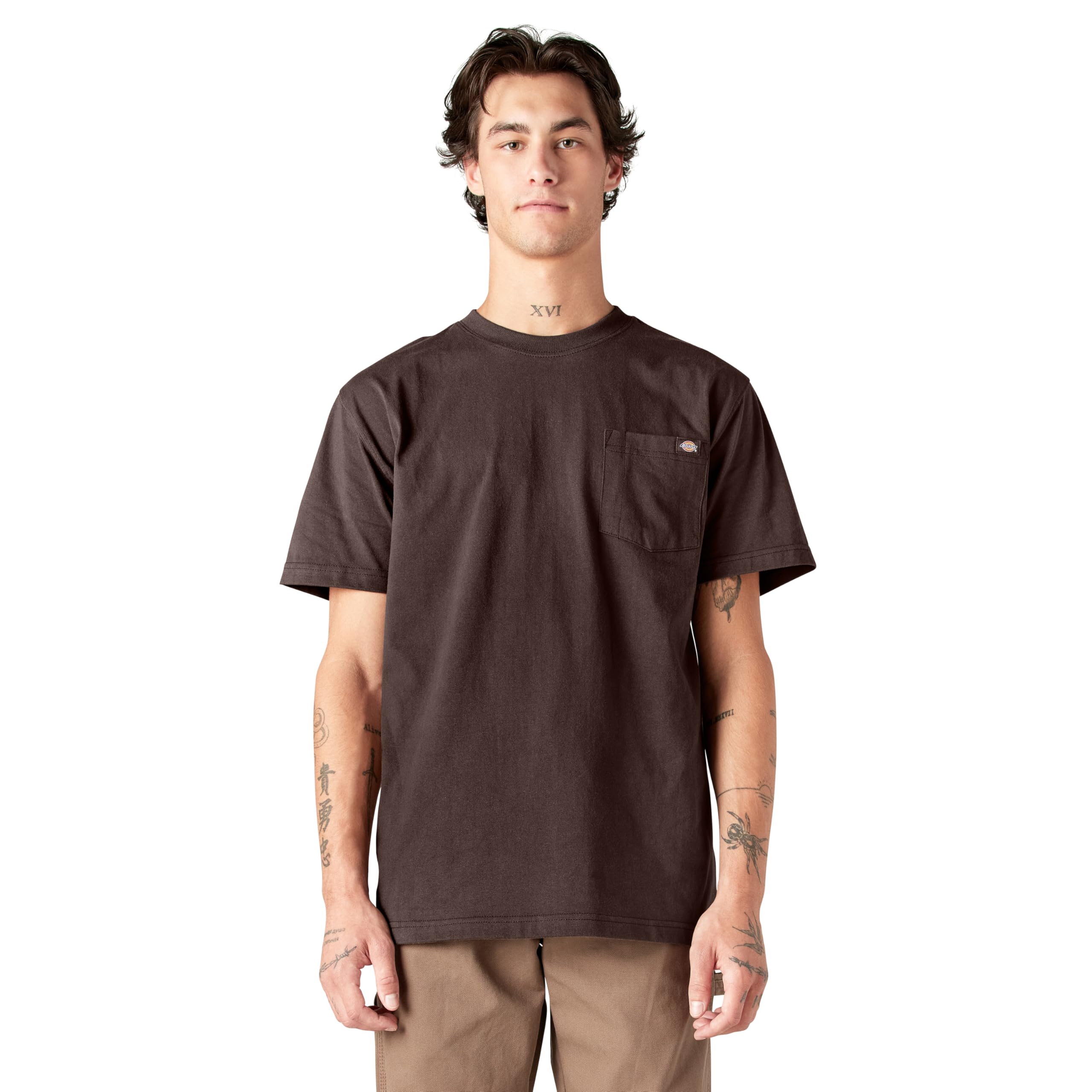 Dickies Men's Heavyweight Heathered Short Sleeve Pocket T-Shirt