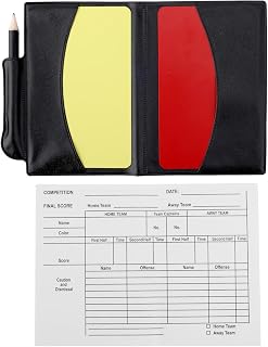 Penitue Soccer Referee Kit, Yellow Red Cards with Card Storage Wallet