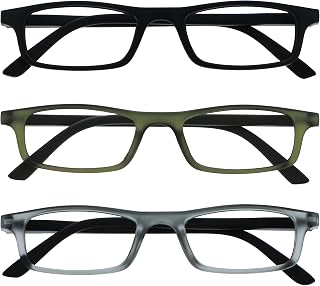 OPULIZE Ted Occhiali da lettura Unisex - Adulto (Pacco da 3)