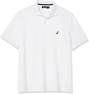 Nautica Men's Short Sleeve Solid Cotton Pique Polo Shirt (Pack of 1)