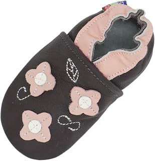 Carozoo Soft Baby Kids Leather Shoes with Soft Suede Soles. Crawling Shoes.Baby Shoes.Boys.Girls.0-6 Months to 7-8 Years