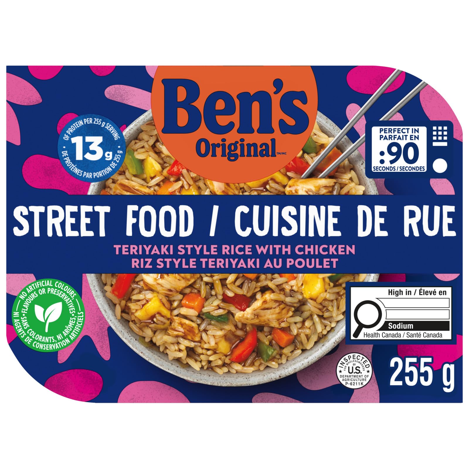 BEN'S ORIGINAL™ Street Food Teriyaki Style Rice with Chicken, Prepared Entrée, M