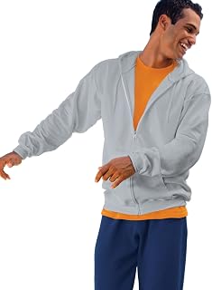 Hanes mens 9.7 oz. Ultimate Cotton 90/10 Full-Zip Hood (F280) Light Steel