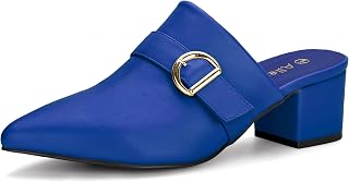 Allegra K Women's Pointed Toe Block Heel MuChauss