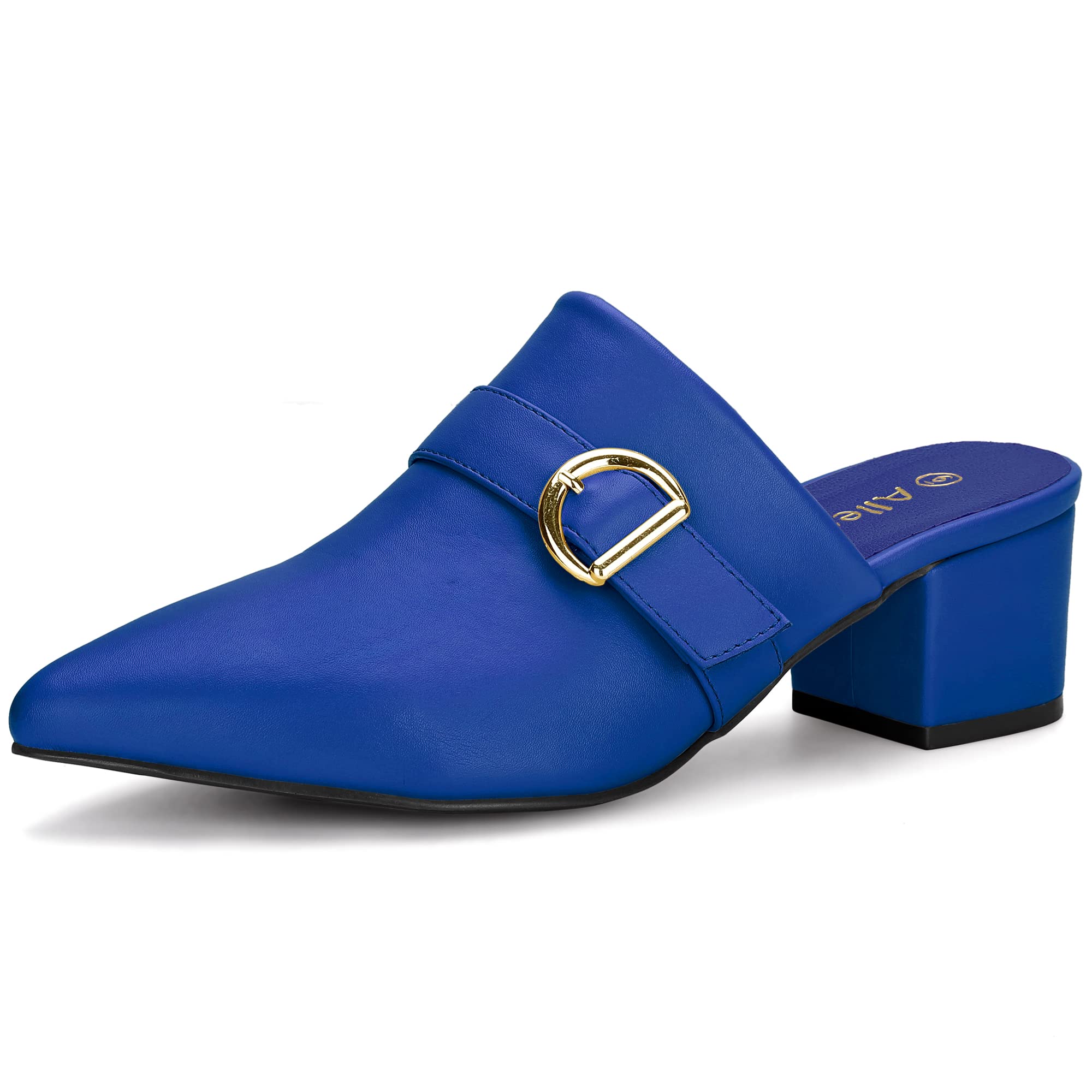 Allegra K Women's Pointed Toe Block Heel MuChauss