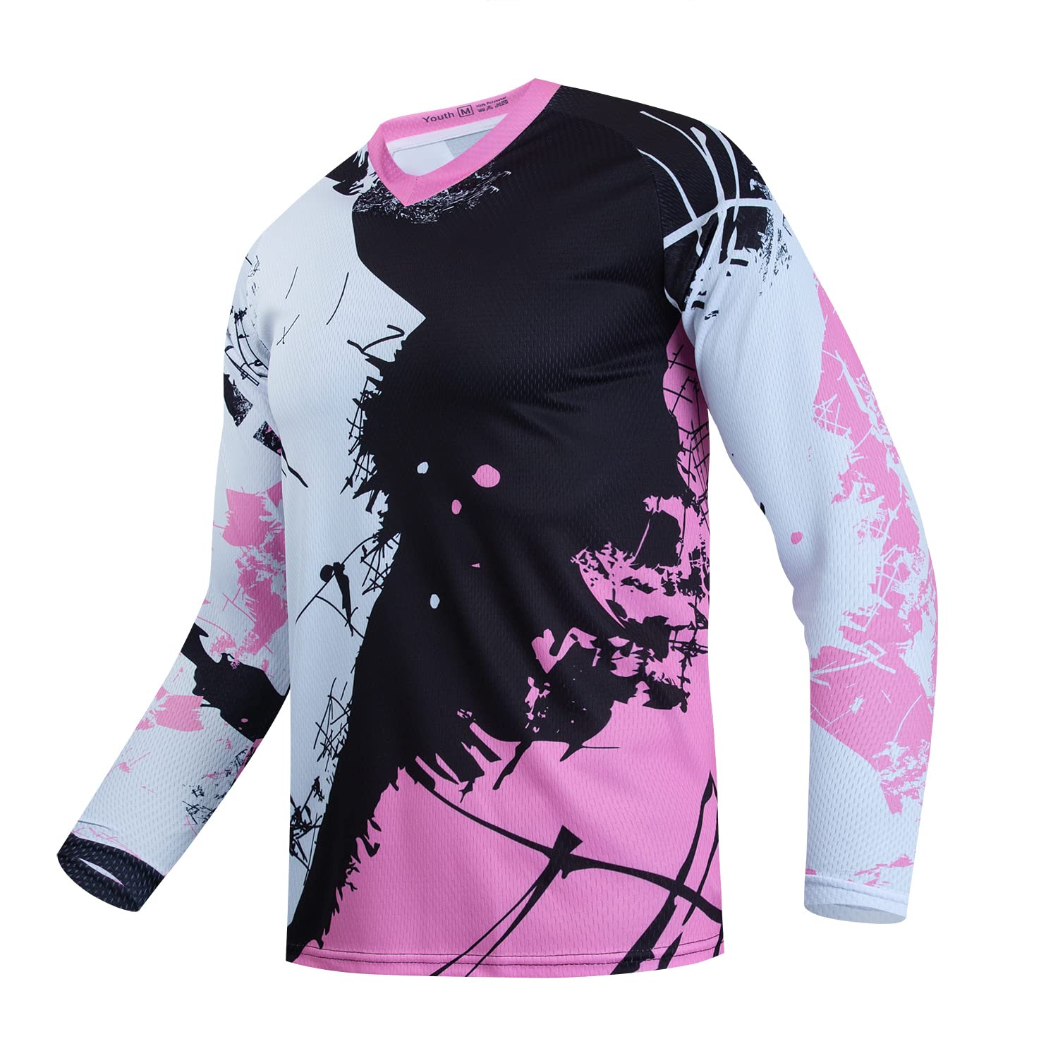 Children's Cycling Jersey Kid Bicycle Mountain Bike Jersey Shirt for Boys Girls 