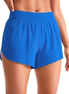 CRZ YOGA Mid Waist Split Running Shorts 4"
