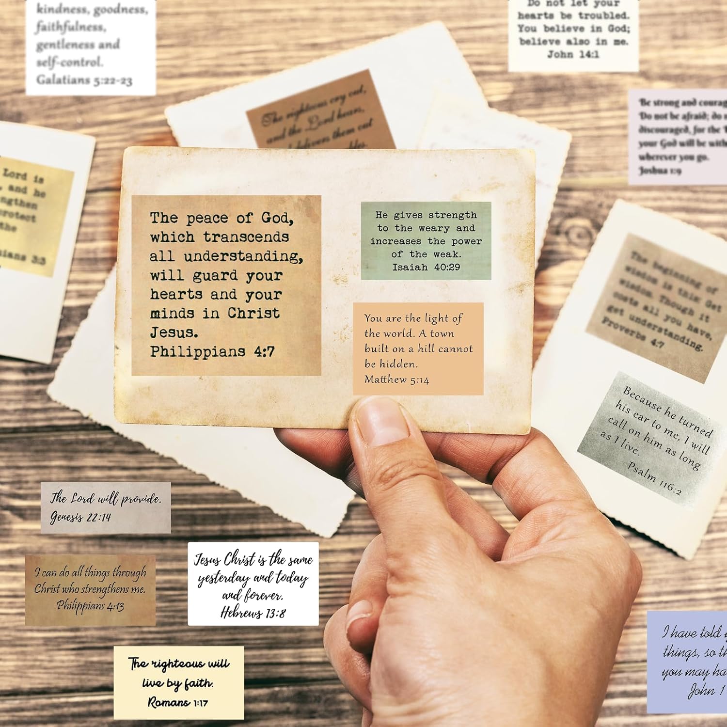 120 Pieces Bible Verse Stickers No Repeat Christian Vintage Inspirational Writer