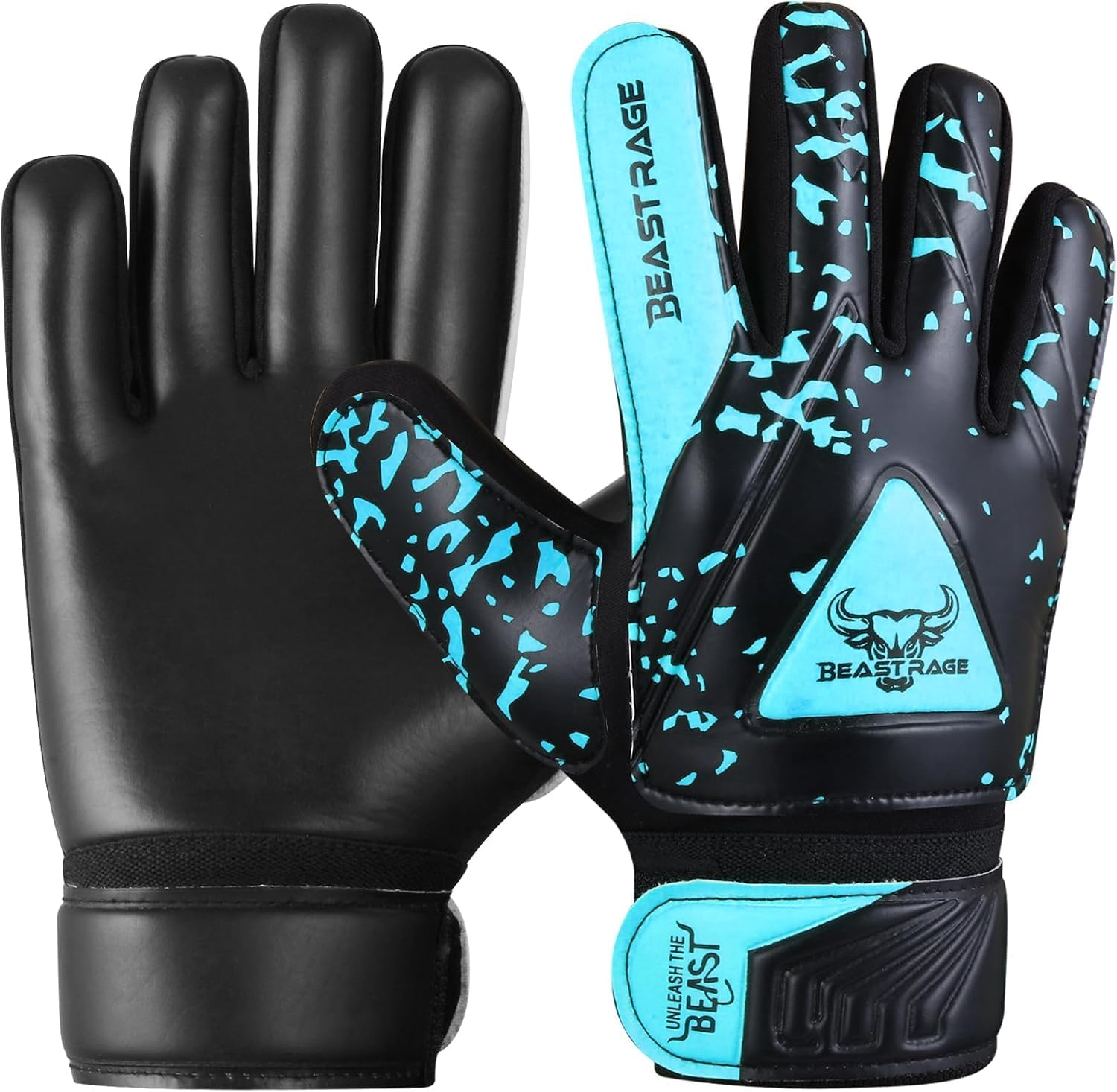BEAST RAGE Goalkeeper Gloves for Kids Boys Youth,Soccer Goalie Gloves Kids,Doubl