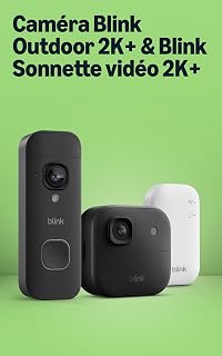 All-new Blink Outdoor 2K+ Camera with Blink Video Doorbell 2K+ (Black), Sync Module Core included