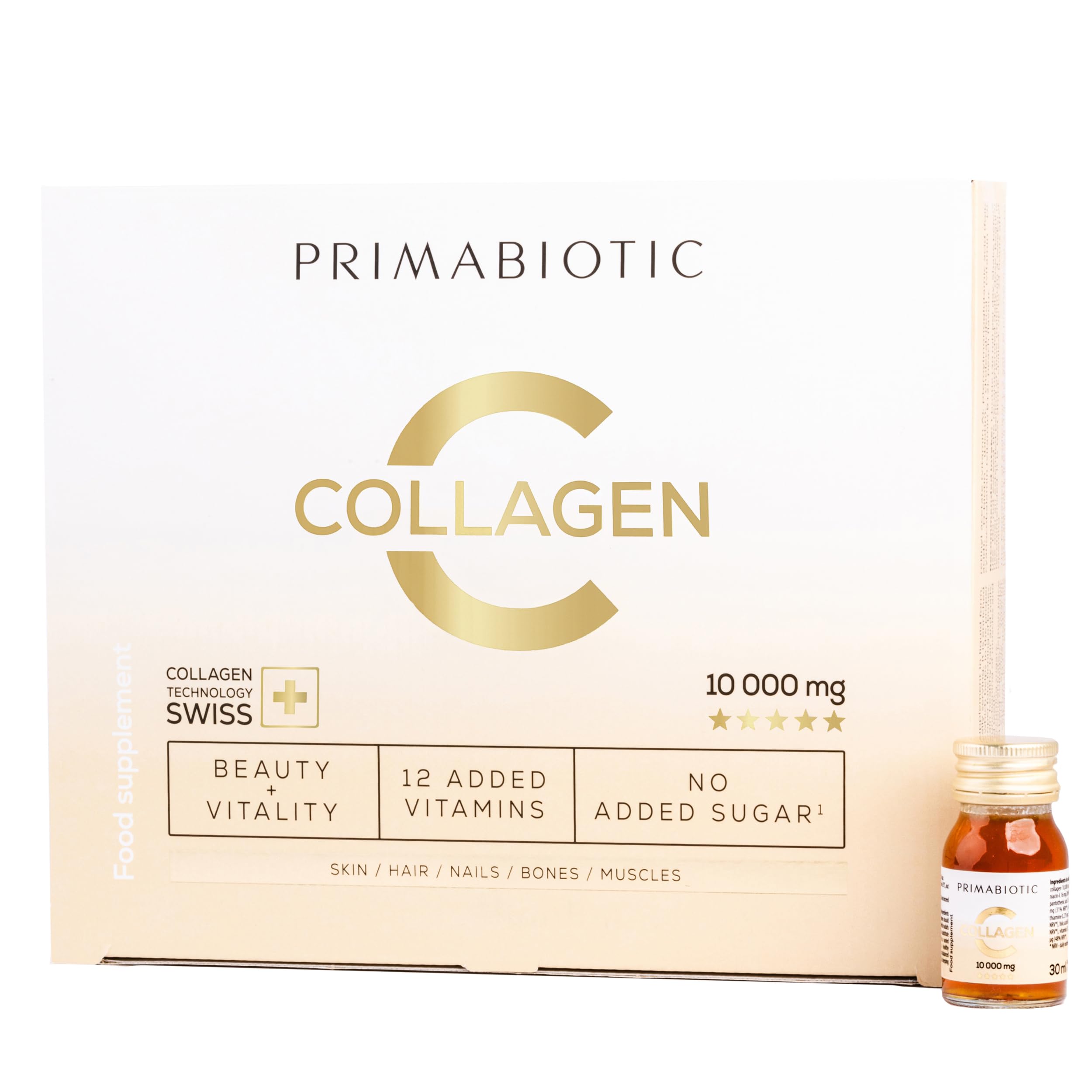 Collagen Liquid – Primabiotic Collagen 10000 mg | 30 Shots of 30 ml (900 ml) | P