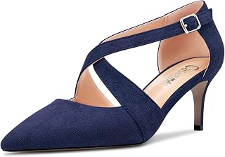 Castamere Women's Half Needle Pointed Heel Pumps Cross Strap Sexy Classic 6.5 cm Heels