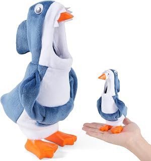Linastu 7inch Desk Goose Outfits, Mini Desktop Goose Clothes Desk Goose Accessories Set for Magnetic Goose Statue ( Shark )