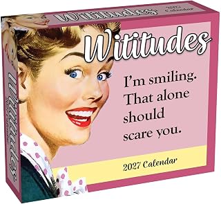 Wititudes 2027 Day-to-Day Calendar: I'm smiling. That alone should scare you.