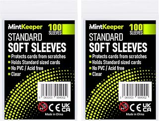 MintKeeper - Standard Soft Card Sleeves - Trading Card Penny Sleeves Compatible with Most Standard Sport and Trading Cards (2 Pack)