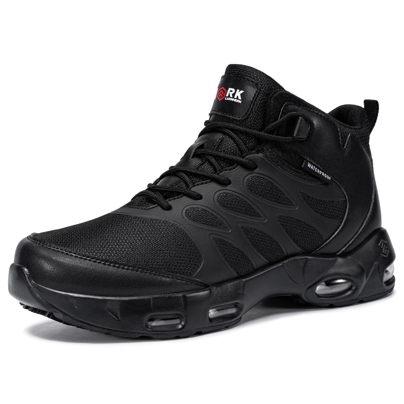 LARNMERN Mens Anti-Slip Boots Breathable Mesh Waterproof Outdoor Non-Slip Work C