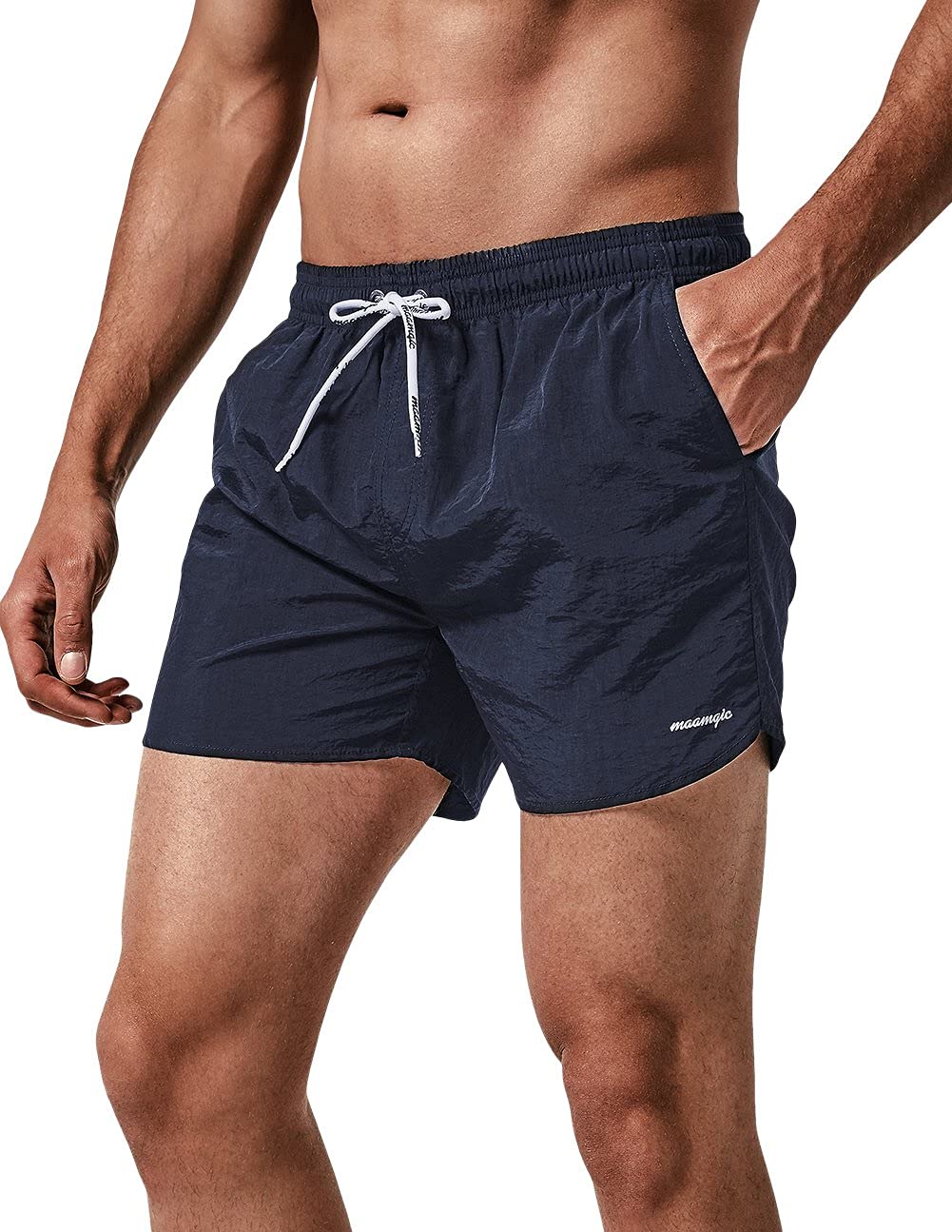maamgic Nylon Swimming Trunks for Men Quick-Drying Swimming Shorts Short Beach S