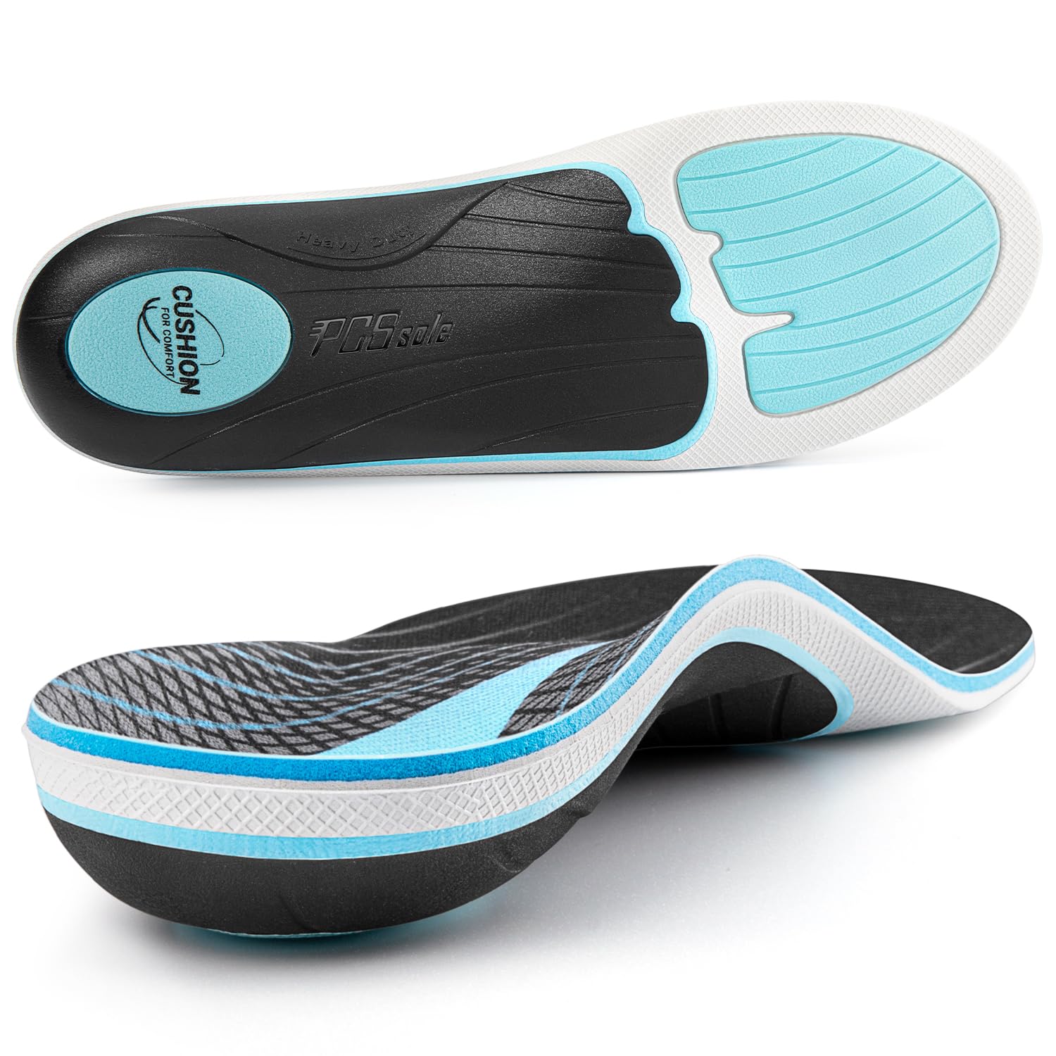 PCSsole Orthotic Insoles, Heel Spur Insoles, Flat Feet, Foot Pain