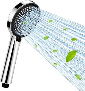 GRIFEMA High Pressure Shower Head - 3 Spray Modes | 216 Nozzles in Anti-Limescale Silicone, Lightweight Design, Chrome Finish, Universal and Easy to Install, G807