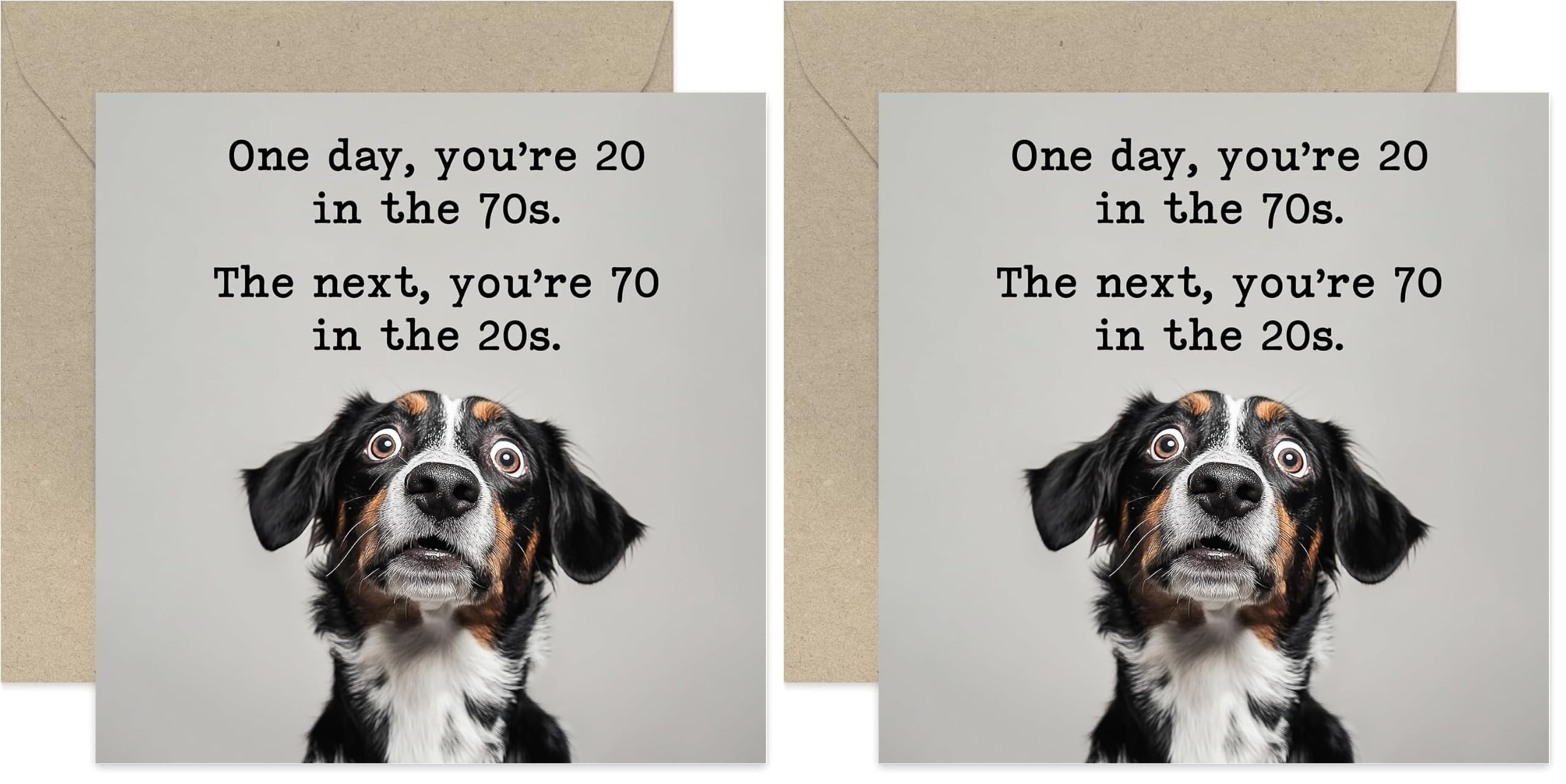Funny 70th Birthday Cards - '70 in the 20s' Hilarious Age Themed Birthday Greeti
