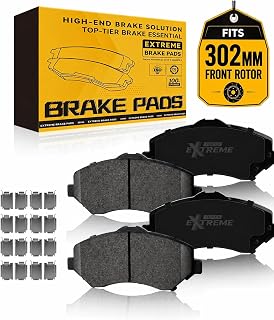 TOVASTY Front Carbon Ceramic Brake Pads for Dodge Grand Caravan 2008-2016 | 302mm 4PCS Premium Compatible with Dodge Grand Caravan/Chrysler Town&Country 2008-2011, 2012-2016