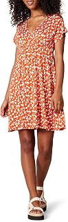 Amazon Essentials Women's Casual Surplice Dress for Beach and Wedding Guest Wear (Available in Plus Size)