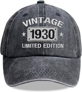 Limited Edition Vintage Hats 1925-2005 for Men Women Personalized 20th to 100th Birthday Gifts for Dad Mom Retirement