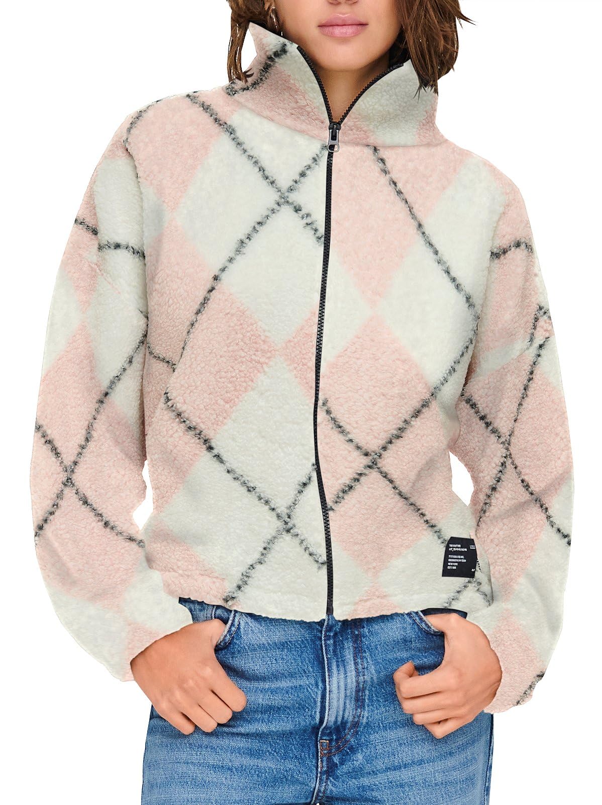 ONLY Onleline Life L/S Zip Teddy Swt Women's