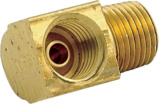 Allstar Performance Fitting, Adapter, 90 Degree, 3/8-24 in Inverted Flare Female to 1/8 in NPT Male, Brass, Natural, 3/16 in Hardline, Set of 4