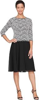 Alex Evenings Women's Faux Sequined Long Tea Dress (Petite and Normal) Special Occasion Dress