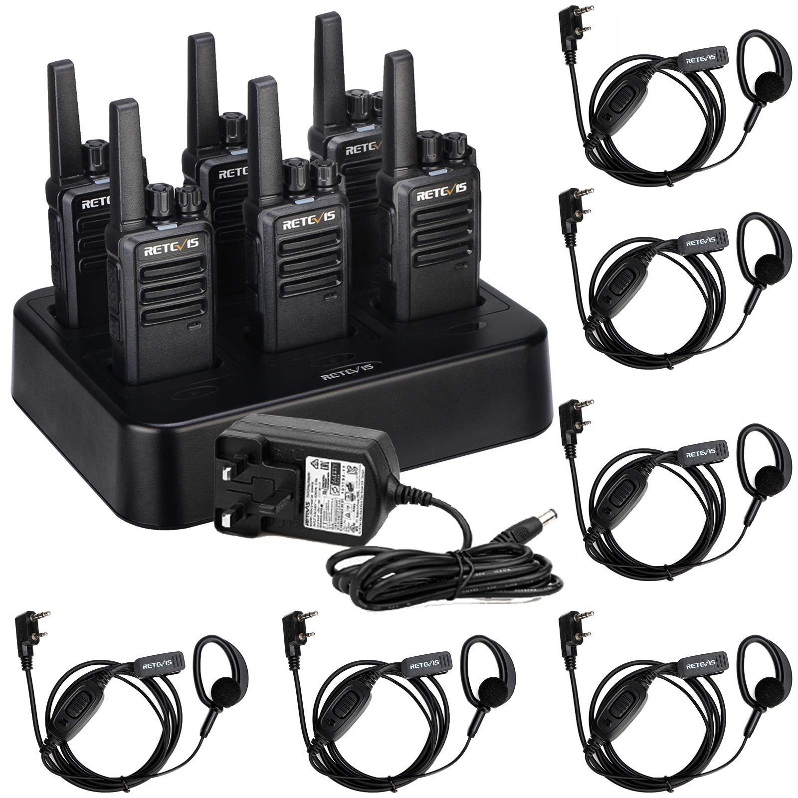 Retevis RT668 Walkie Talkies for Adults,Rugged 2 Way Radios & 6-Way Charger | Pr