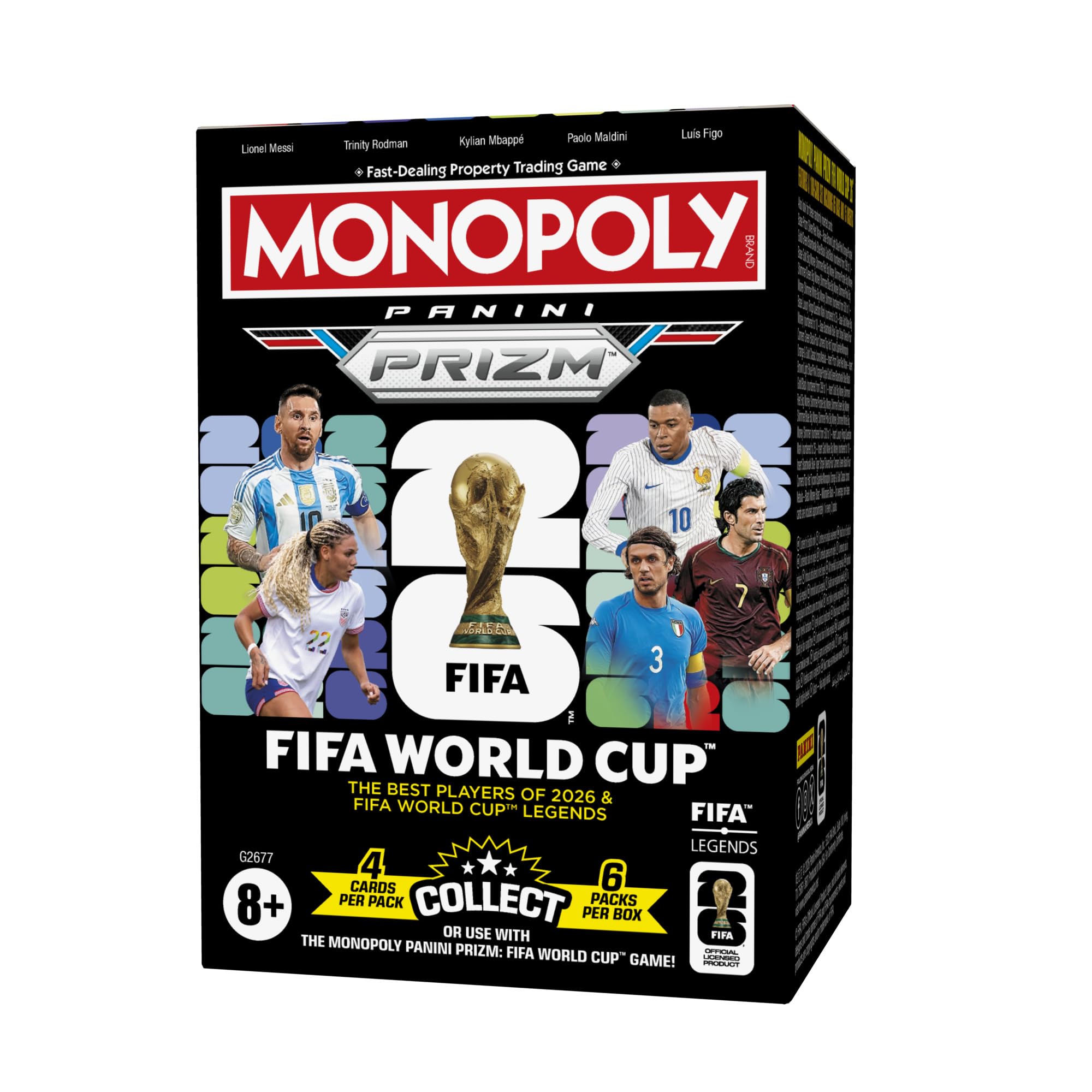 Monopoly Panini Prizm: FIFA World Cup Trading Cards Booster Box | Current Stars 
