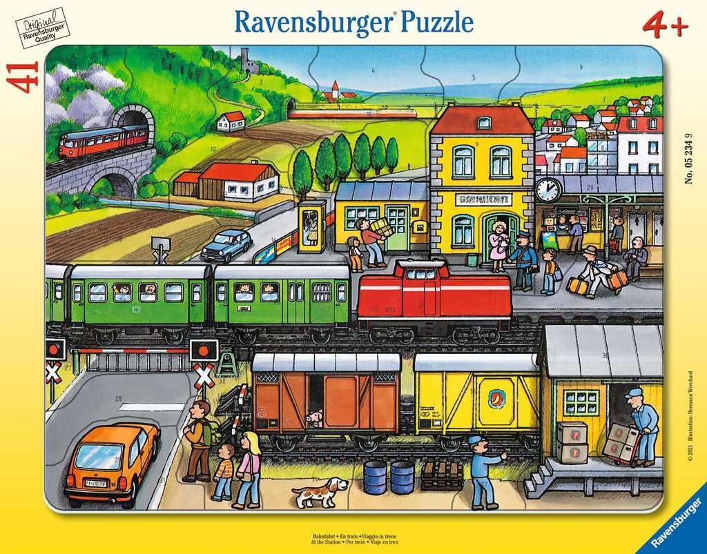 Ravensburger Puzzle Train Ride 41 Pieces Puzzle from 4 Years | 41-piece frame pu