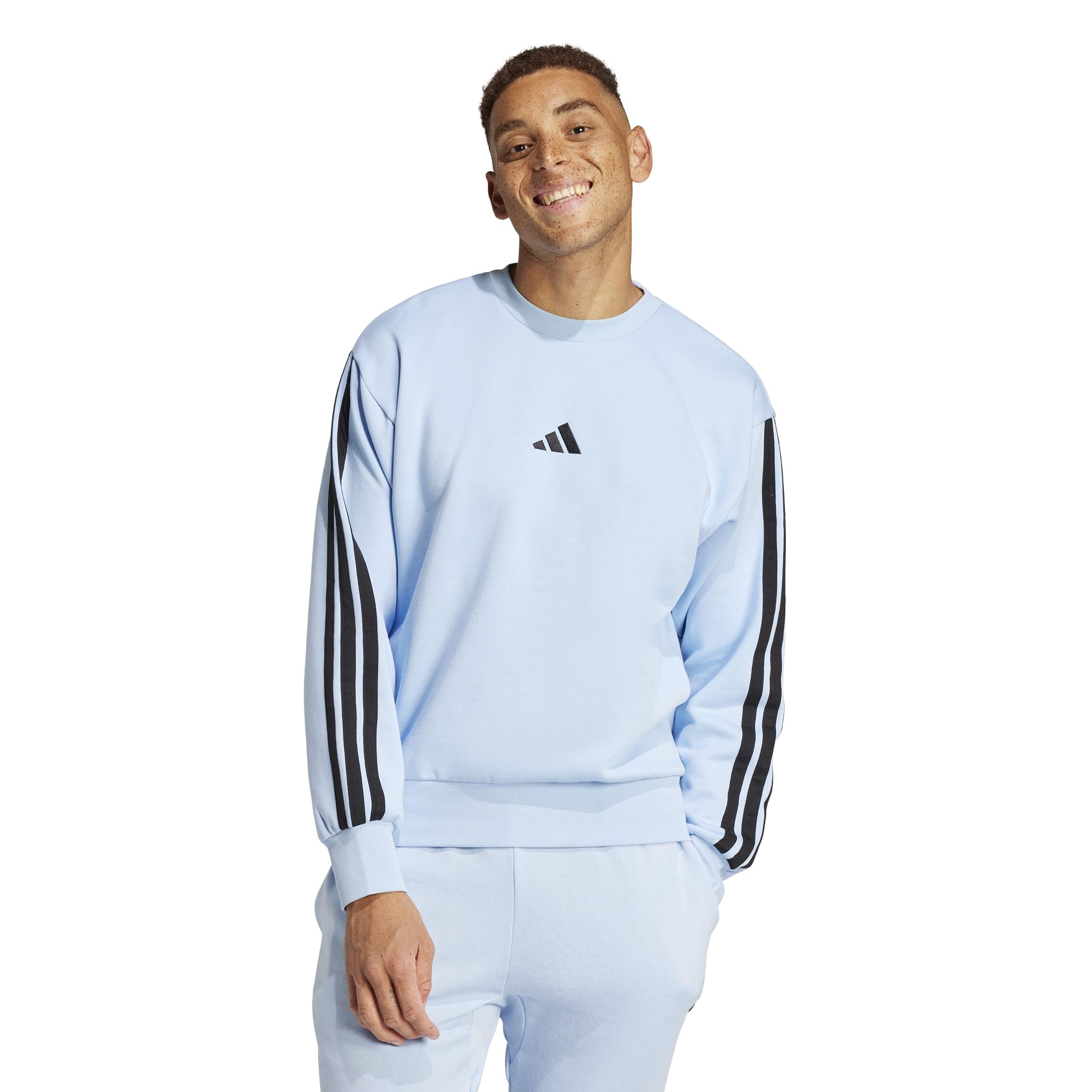 adidas Men's Essentials 3-Stripes French Terry Sweatshirt