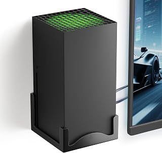 Wall Mount for Xbox Series X – Metal Console Holder with Ventilated Base and Silicone Protection – Secure and Space-Saving Wall Bracket for Xbox Series X Gaming System
