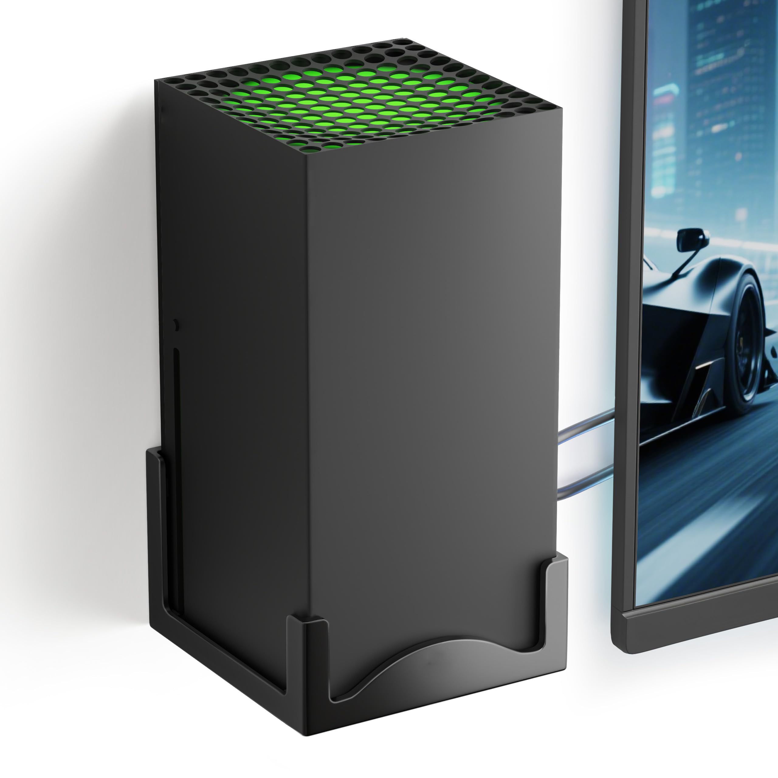 Wall Mount for Xbox Series X – Metal Console Holder with Ventilated Base and Sil